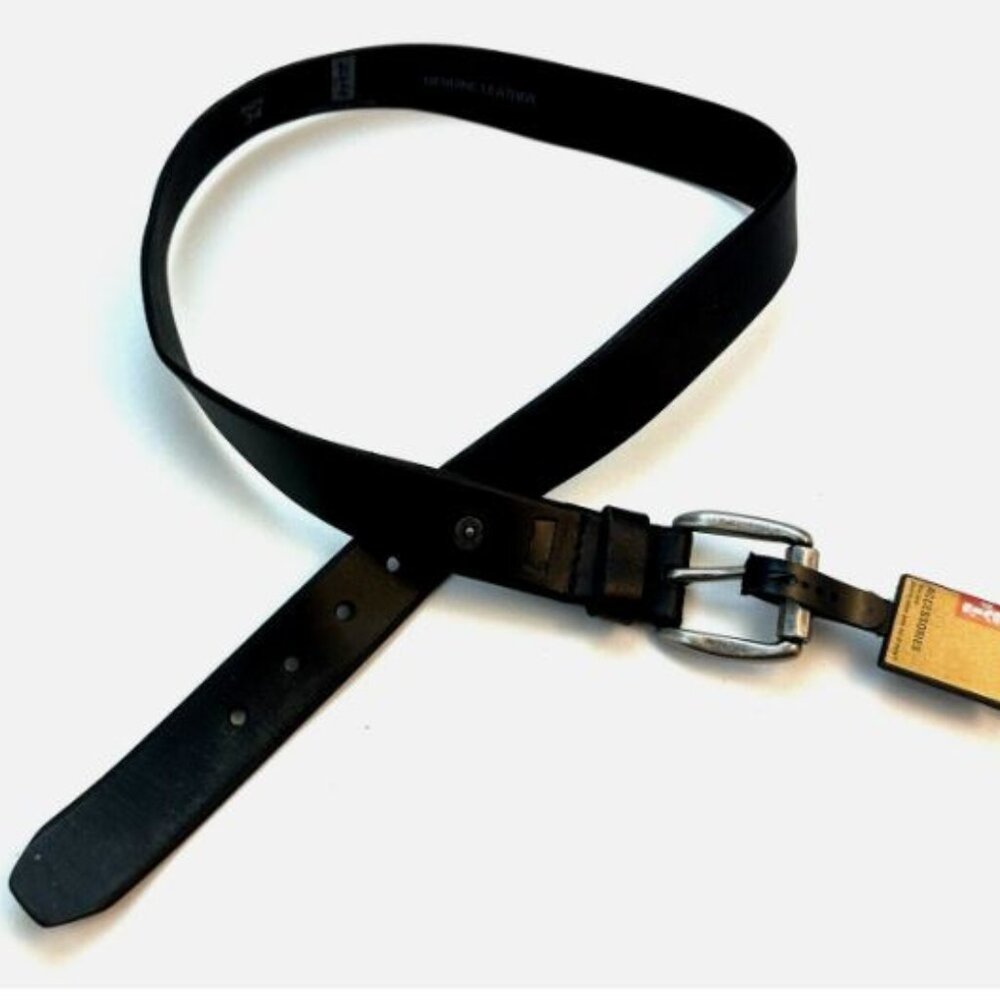 Levi's Size 34 Men's Genuine Leather Belt Black Color New